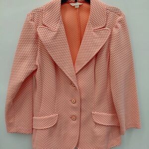 Koret Coral Textured Blazer with Button Details